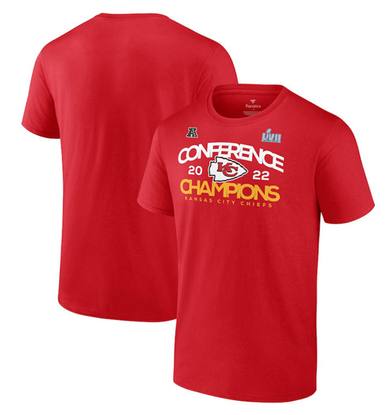 Men's Kansas City Chiefs Red 2022 AFC Champions Shadow Cast T-Shirt